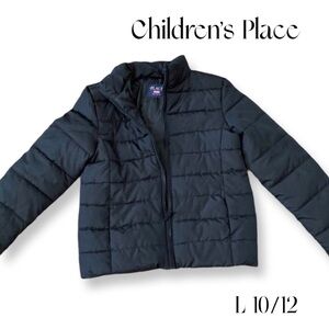 LIKE NEW! lightweight Children’s Place  PUFFER JACKET 10/12 Black